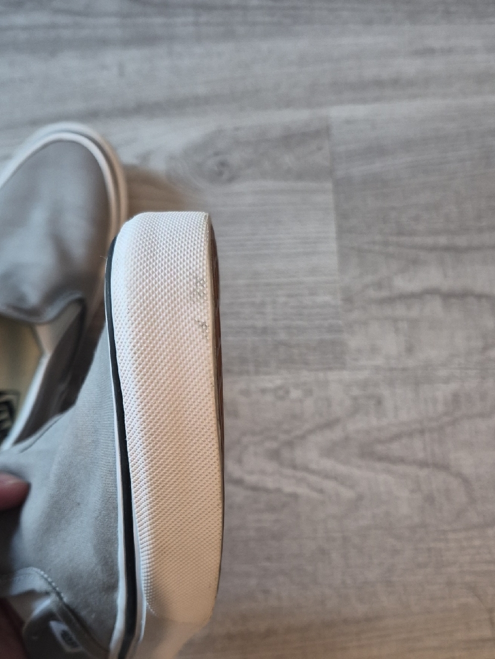 Vans Classic Slip-On Shoe-Light Grey/White - Picture 5 of 6